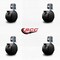 Service Caster 2-3/8'' Hooded Nylon Wheel Corner Mounting Bracket Caster Set with Brake, 4PK SCC-GR02S60-NYS-B-716-4-CB90-4 - alternate 3
